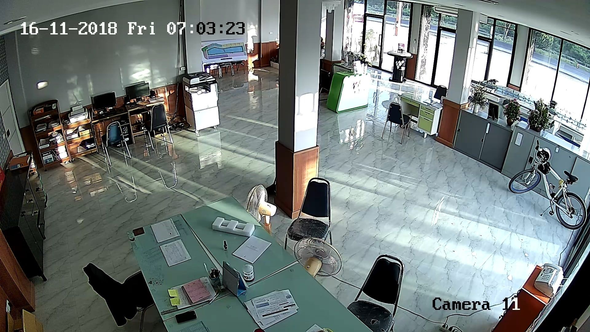 ภาพจากกล้องในสำนักงาน